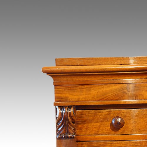 fig 1. Victorian walnut secretaire Wellington chest