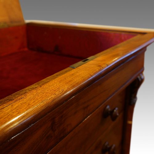 fig 3. Victorian walnut secretaire Wellington chest