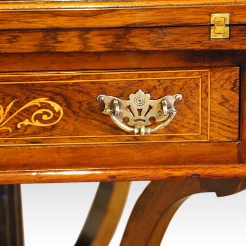 fig 2. Late Victorian inlaid rosewood envelope card table