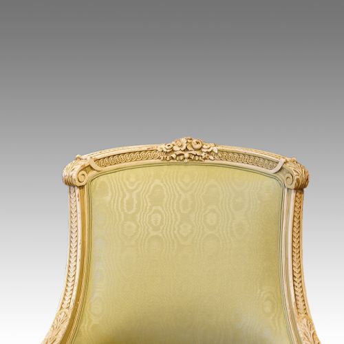 fig 1. Antique French decorated salon easy chair