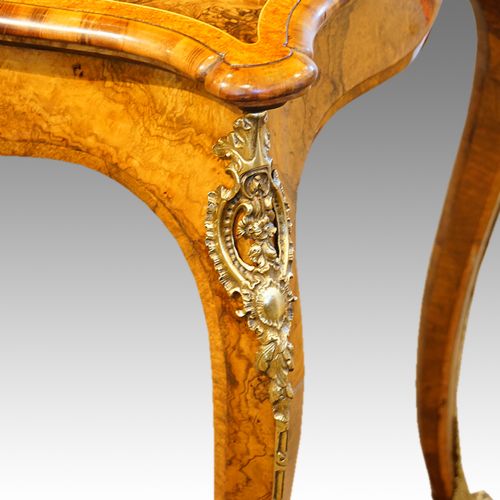 fig 2. Victorian serpentine inlaid walnut card table