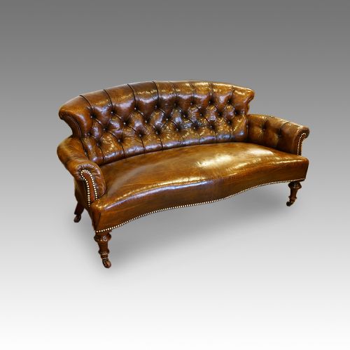 fig 2. Victorian small leather library sofa