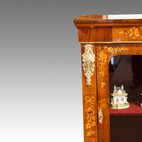 fig 1. Victorian floral inlaid pier cabinet