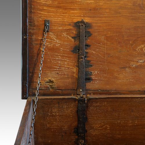 fig 3. Antique Colonial hardwood iron bound mule chest