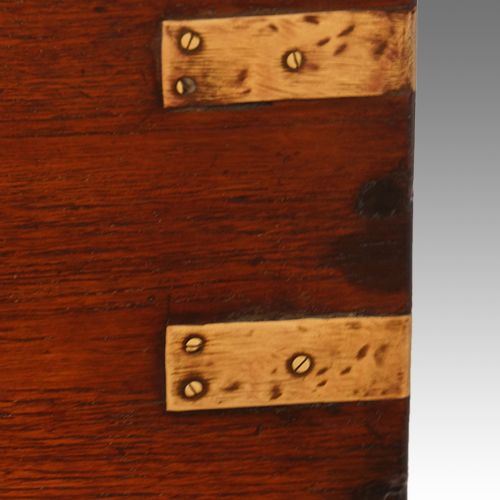 fig 1. Victorian teak brass bound military trunk