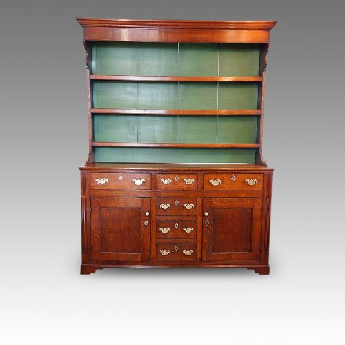 fig 1. Georgian oak north country dresser with rack
