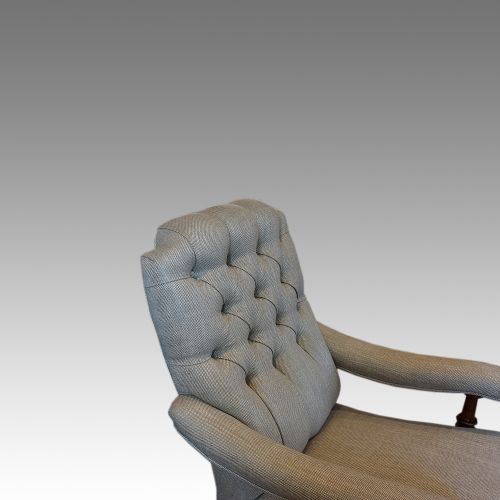 fig 1. Victorian walnut library easy chair