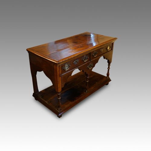 fig 1. Antique oak dresser side table