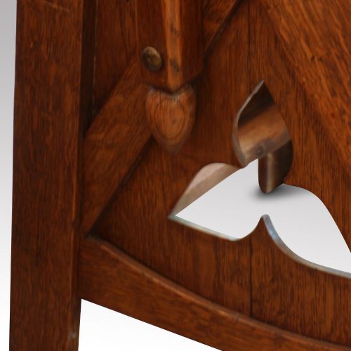 fig 2. Victorian Gothic oak library steps