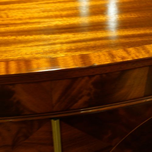 fig 1. Mahogany bow fronted small linen press
