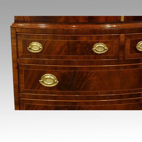 fig 2. Mahogany bow fronted small linen press