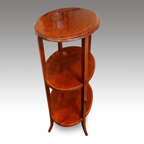 fig 2. Edwardian inlaid mahogany oval tray table