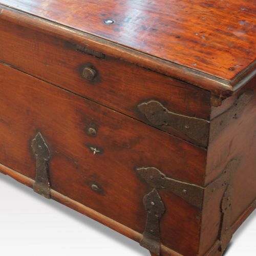 fig 1. Antique hardwood Colonial chest