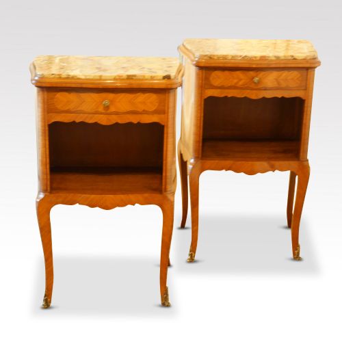 Pair of French Bedside Cabinets
