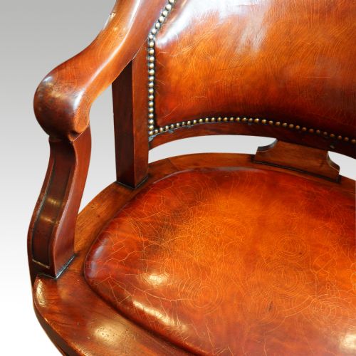 fig 1. Edwardian mahogany swivel desk chair