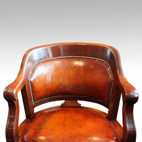 fig 2. Edwardian mahogany swivel desk chair