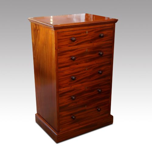 fig 1. Victorian Heal & Co. mahogany chest of drawers