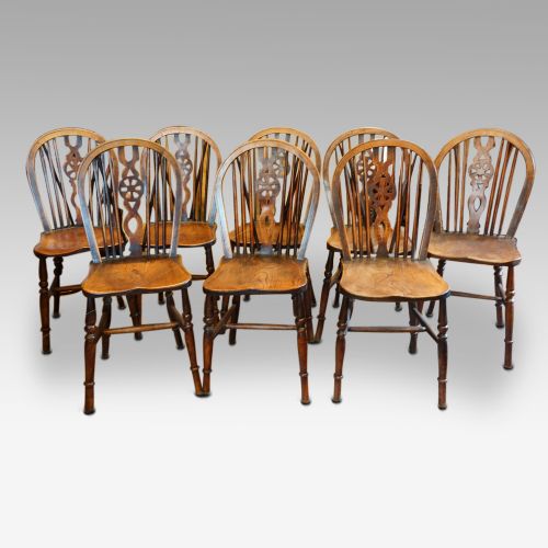 fig 2. Set of 8 antique Windsor chairs