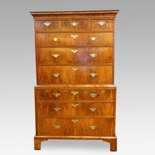 Georgian Walnut Chest on Chest