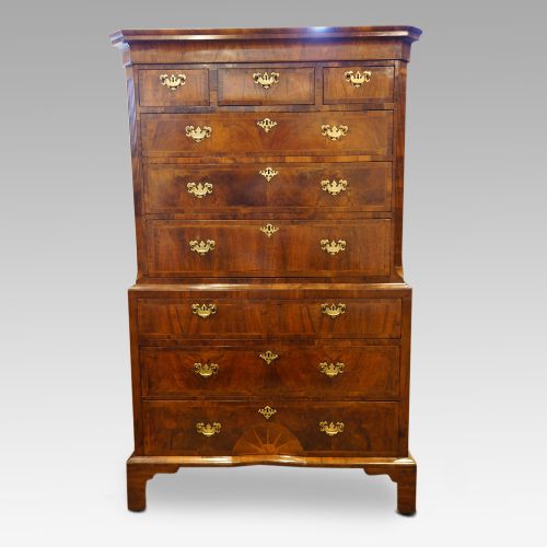 18thc. Walnut Chest on Chest