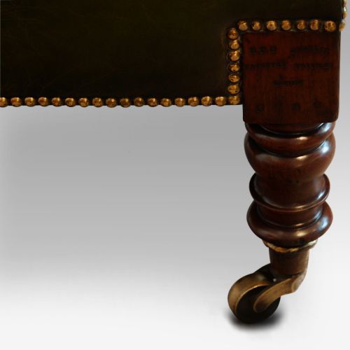 fig 4. William IV leather button back reclining patent library chair