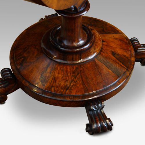 fig 1. William IV rosewood work and card table