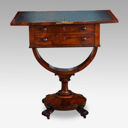 fig 3. William IV rosewood work and card table