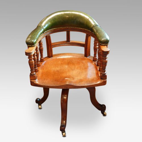 Victorian Walnut Revolving Desk Chair