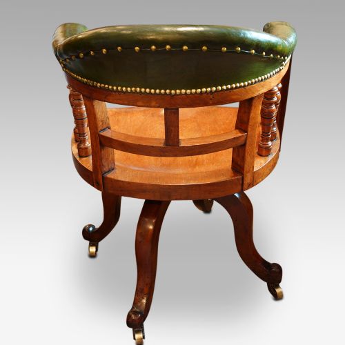 fig 1. Victorian walnut revolving desk chair