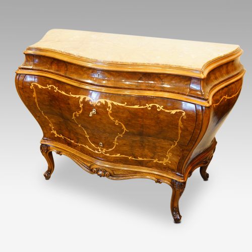 fig 3. Pair of fine inlaid walnut Italian commodes