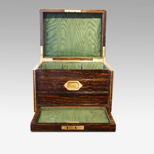 fig 1. Antique Coromandel wood fitted box