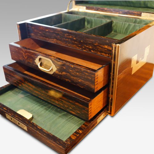fig 3. Antique Coromandel wood fitted box