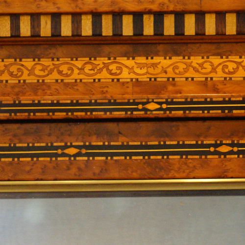 fig 2. Antique Continental amboyna inlaid display cabinet