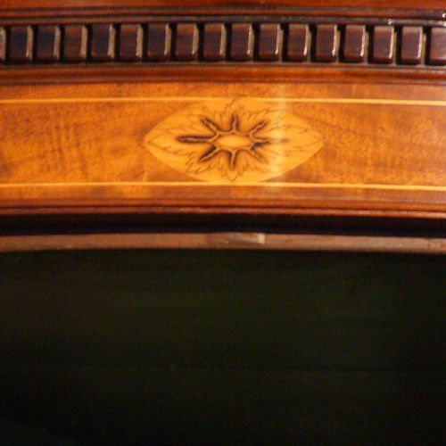 fig 1. Georgian bow front mahogany hanging corner cabinet