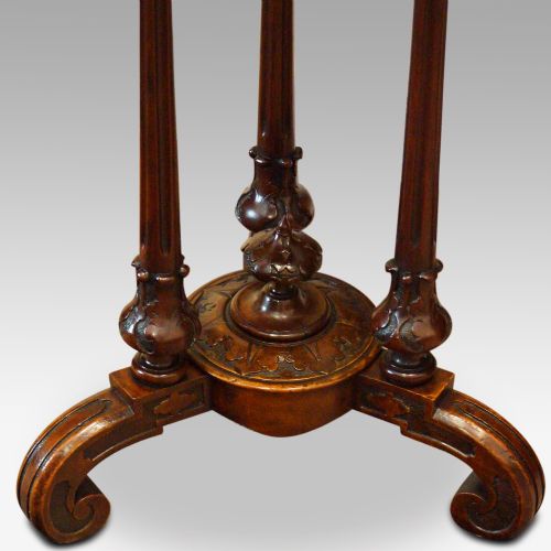 fig 1. Victorian inlaid walnut circular workbox