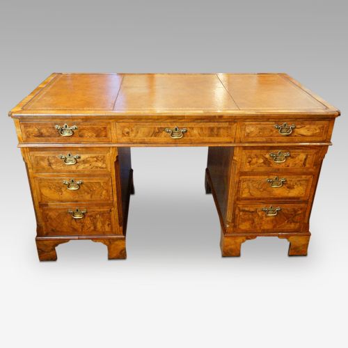 fig 2. Georgian style walnut pedestal desk