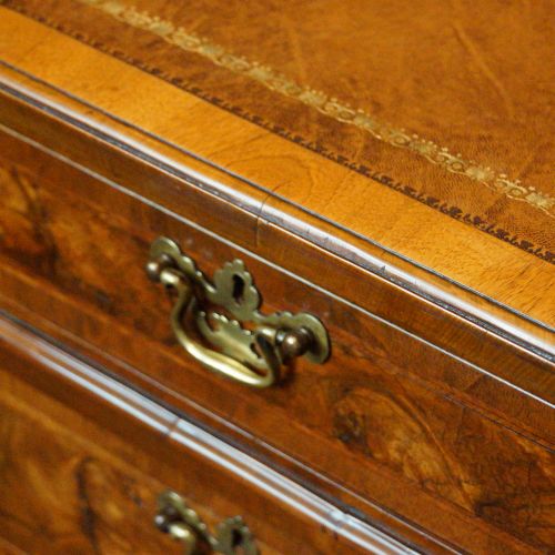 fig 3. Georgian style walnut pedestal desk