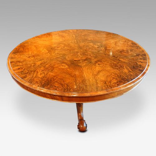 fig 3. Victorian burr walnut circular dining table