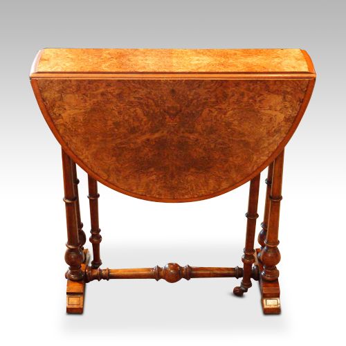 fig 2. Victorian burr walnut small Sutherland table