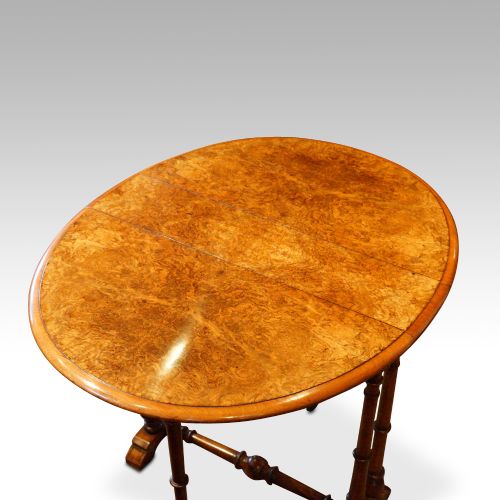 fig 4. Victorian burr walnut small Sutherland table
