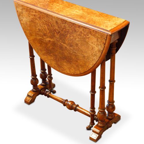 fig 5. Victorian burr walnut small Sutherland table