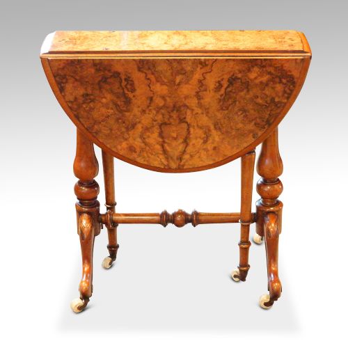 fig 2. Victorian burr walnut baby Sutherland table