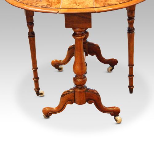 fig 4. Victorian burr walnut baby Sutherland table