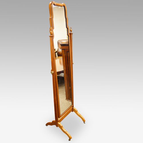 fig 1. 1930s walnut cheval dressing mirror