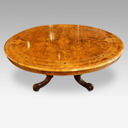 Victorian Inlaid Burr Walnut Coffee Table