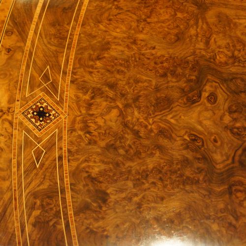 fig 2. Victorian inlaid burr walnut coffee table
