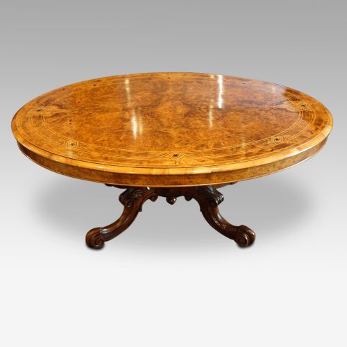fig 3. Victorian inlaid burr walnut coffee table