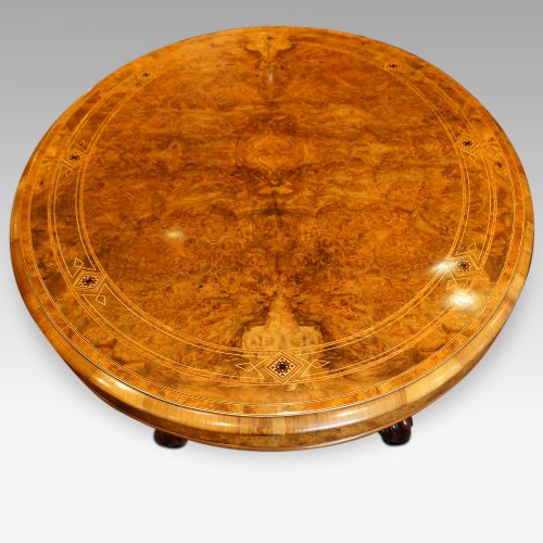 fig 5. Victorian inlaid burr walnut coffee table