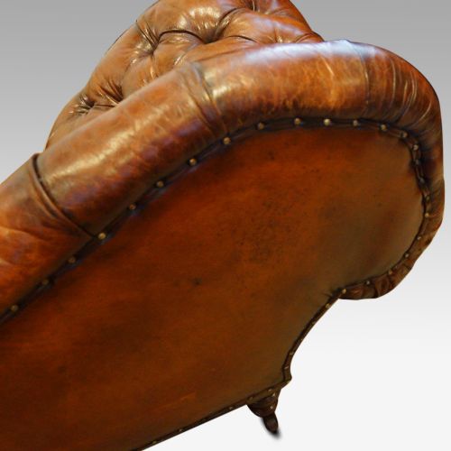 fig 1. Victorian leather chaise lounge