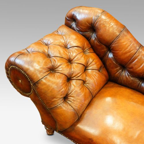 fig 2. Victorian leather chaise lounge